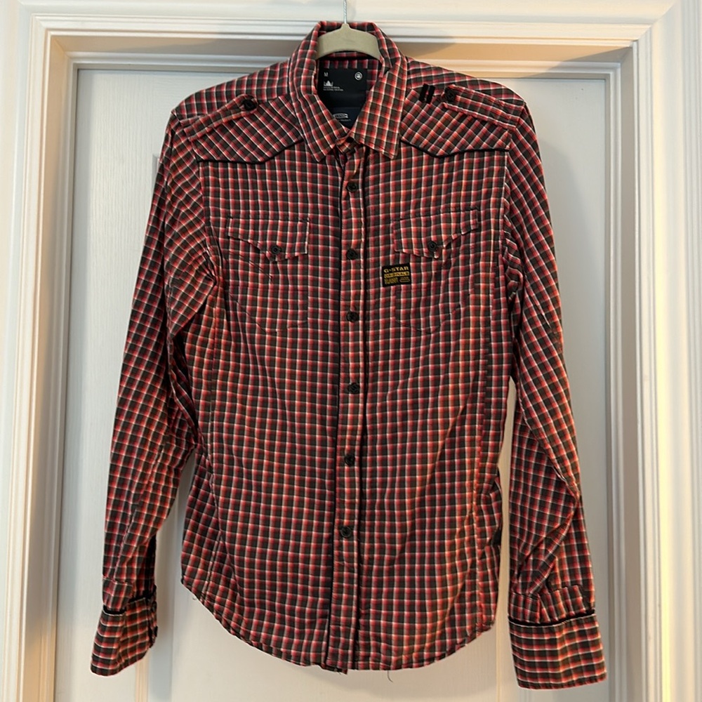 G-Star Midnight Sign Piping L/S - Cotton Western Button Down Shirt